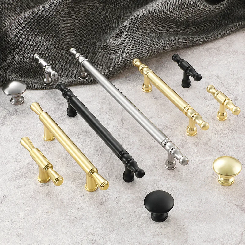 Роскошные Ручки для ванной комнаты черные золотые ручки мебели серебряные