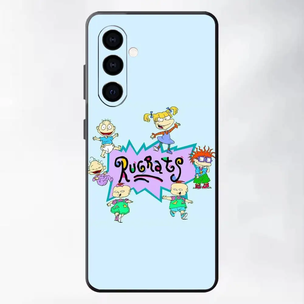 Фото Черный мягкий силиконовый чехол для телефона Kid R-Rugrat Chuckie A-Angelica для Samsung A73 20,21,22,31,32,52,53,72 №3