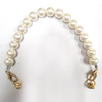 31cm long bag shoulder chain strap extender imitation pearl replacement chain for women purse clutch handbag pearl handles