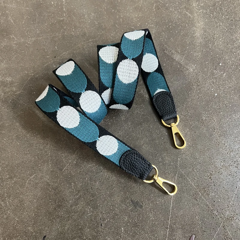 Evelyn Bag Belt Customization/Cowhide Material Bag Belt Shoulder/One-inch Wide Polka-dot Pattern Shoulder Strap