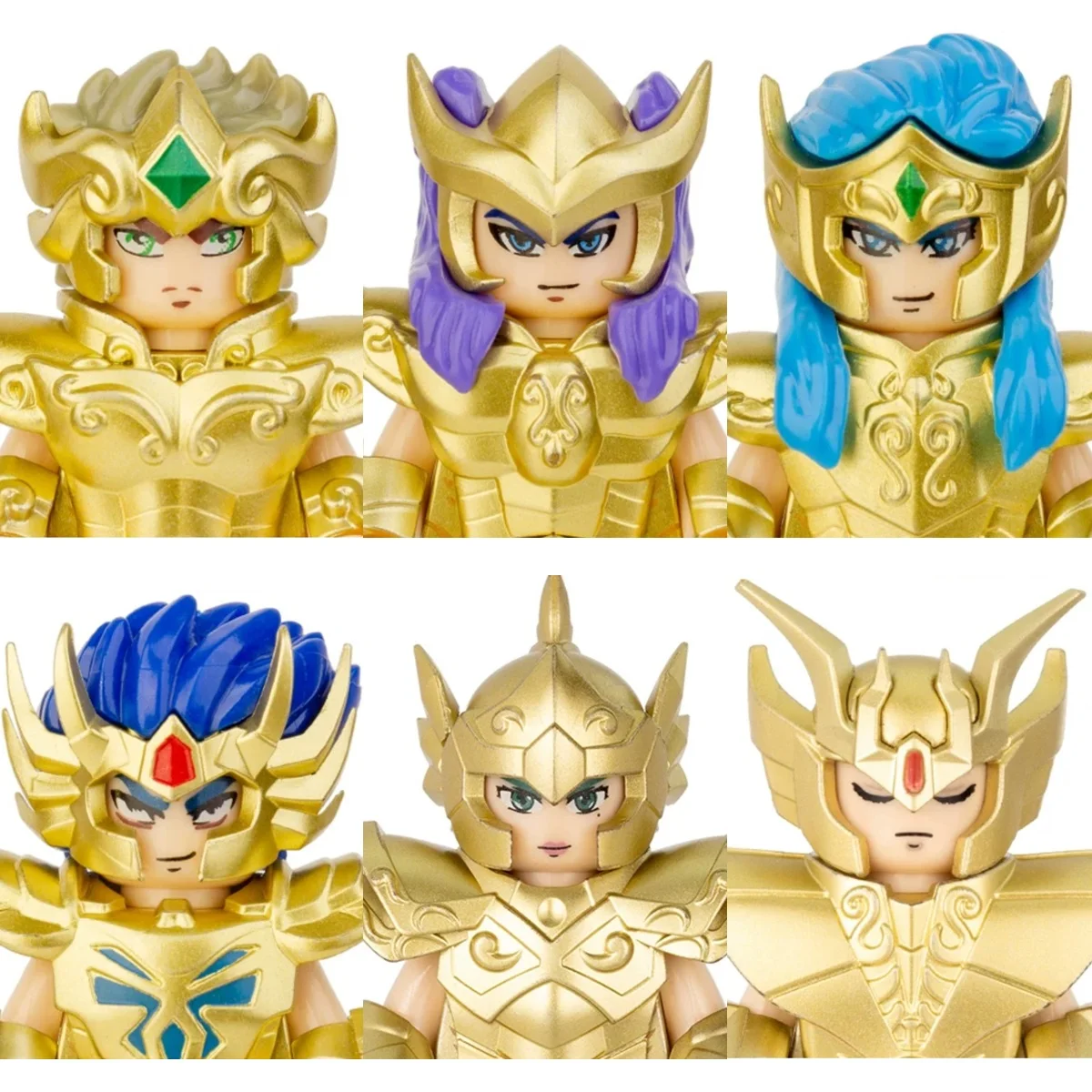 Фото Набор строительных блоков «Святилище: Огненный час» по мотивам Saint Seiya: Зодиакальные знаки Овен, Лев, Водолей, Афина, Ширю, мини-фигурки-игрушки №1