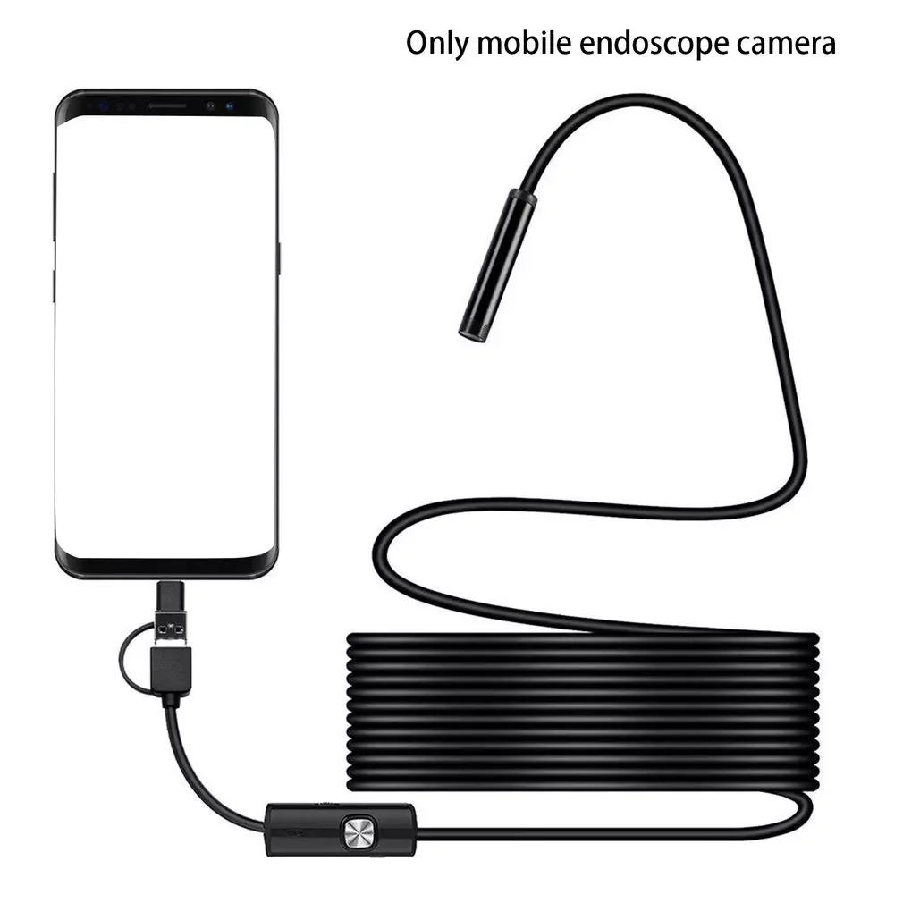 

Camera Mobile Phone Endoscope Camera Triple Fiber Endoscope Camera Optical HD Endoscope Waterproof Compatible
