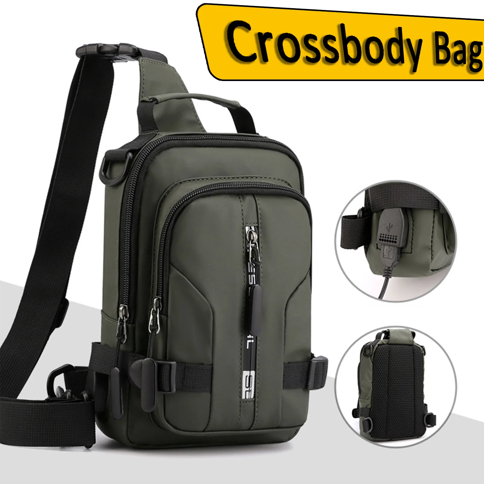 

Sling Bag For Men Large Capacity Dayback Sports Bag For Cycling Sports