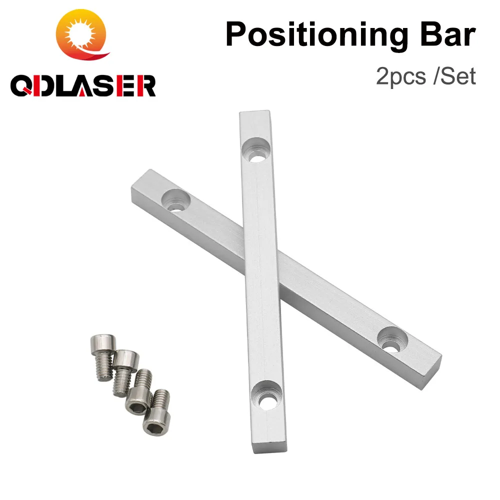 

QDLASER Worktable Positioning Bar 2pcs/Set 125*12mm Dia.6mm + 4pcs Positioning Screw for Fiber & Co2 Marking Engraving Machine