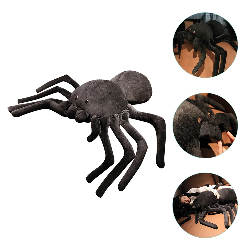 

Набивной паук огромные плюши поддельный паук реквизит черная искусственная игрушка игровое время плюшевая игрушка реалистичный паук подушка для обнимания