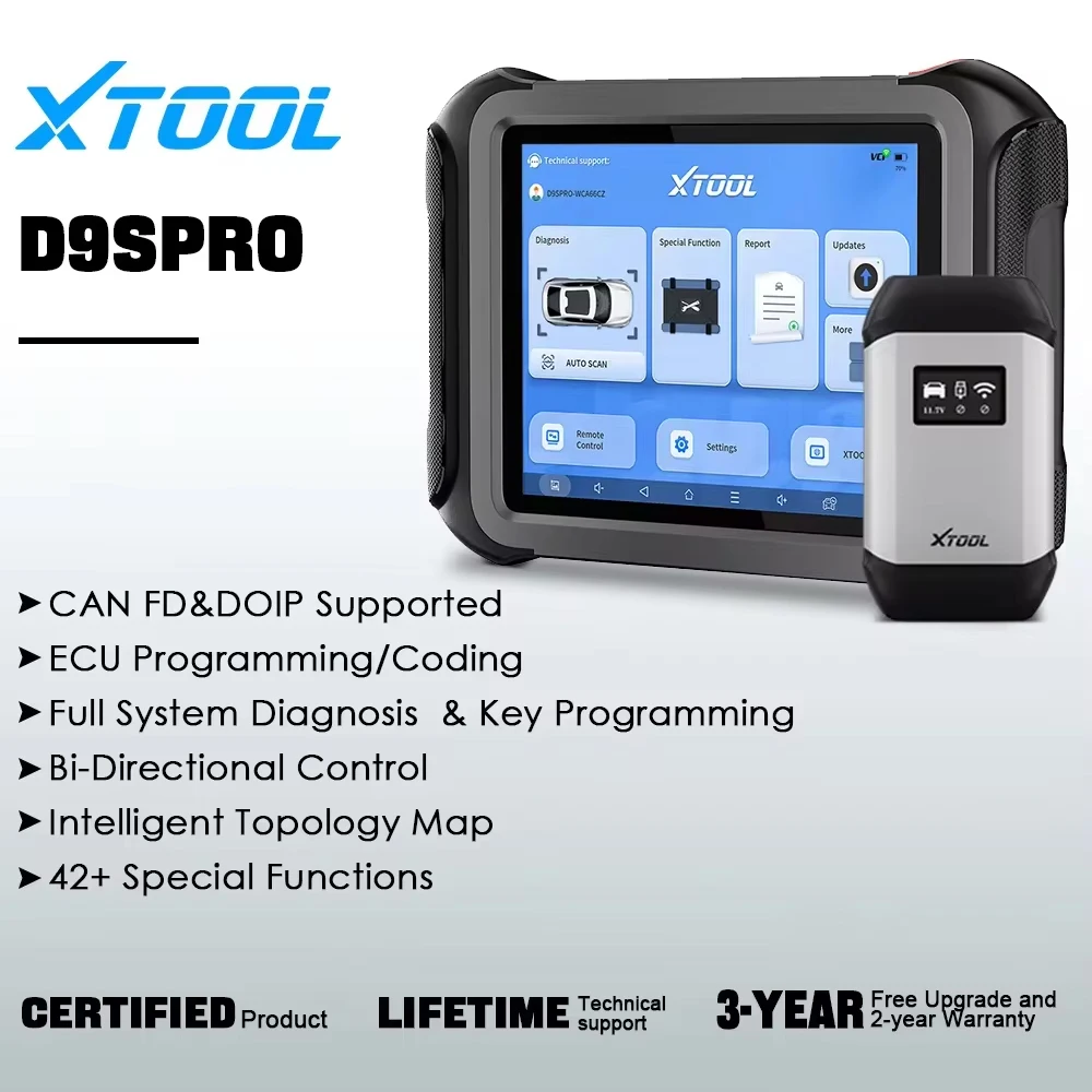 XTOOL D9SPRO WIFI диагностический инструмент топология картографирование ECU