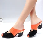 лето туфли на низком каблуке босаножки женские босоножки 2022 лето туфли женские каблук летняя женская обувь резиновые тапочки летние Шлепанцы женские кожаные, на среднем каблуке, с открытым носком, на высоком каблуке