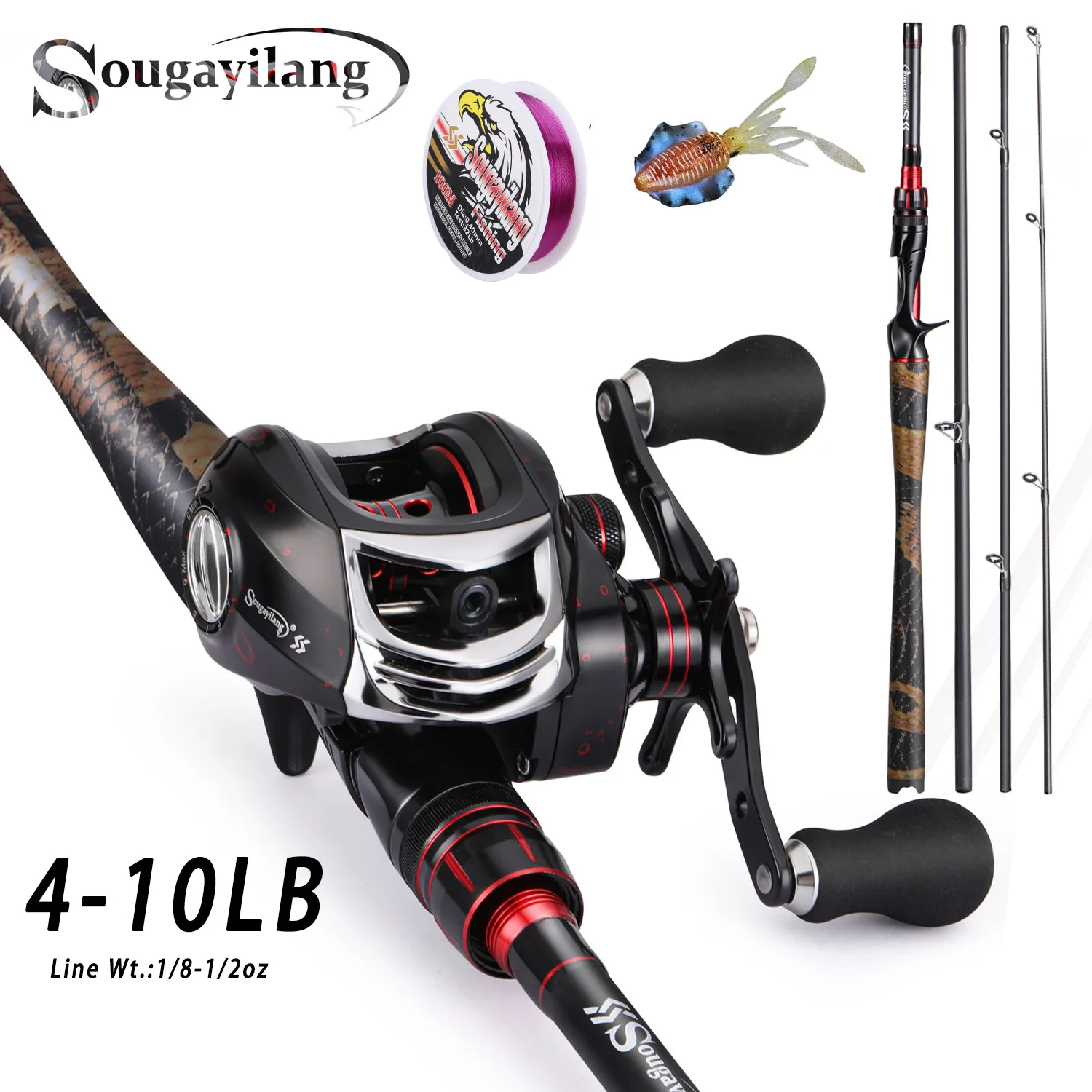 

Удочка и Катушка Sougayilang, 1,8/1,98/2,1 М, 7,2: 1