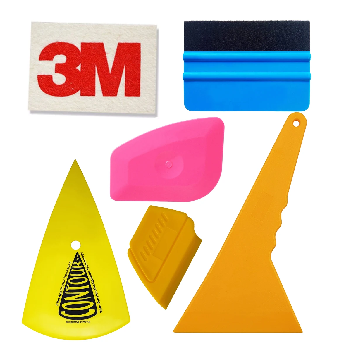

CNGZSY Vinyl Wrap Film Tool Kit 3M Wool Felt Contour Multilateral Squeegee Glass Window Cleaning Scraper Toning For Cars K47
