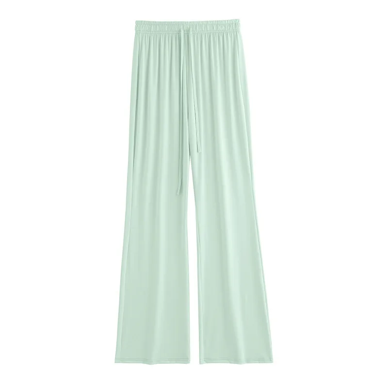 

Summer Thin Ice silk Sports Pants Women's Loans Casual Wy Leg Pants