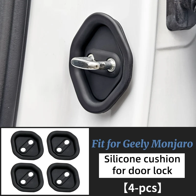 LINNUNU джили монжаро   чехлы на автомобильные дверные замки, защелки, защитные ограничители, крышка, пряжка, эмблемы, искусственное украшение, подходит для Geely Monjaro ManjaroKX11