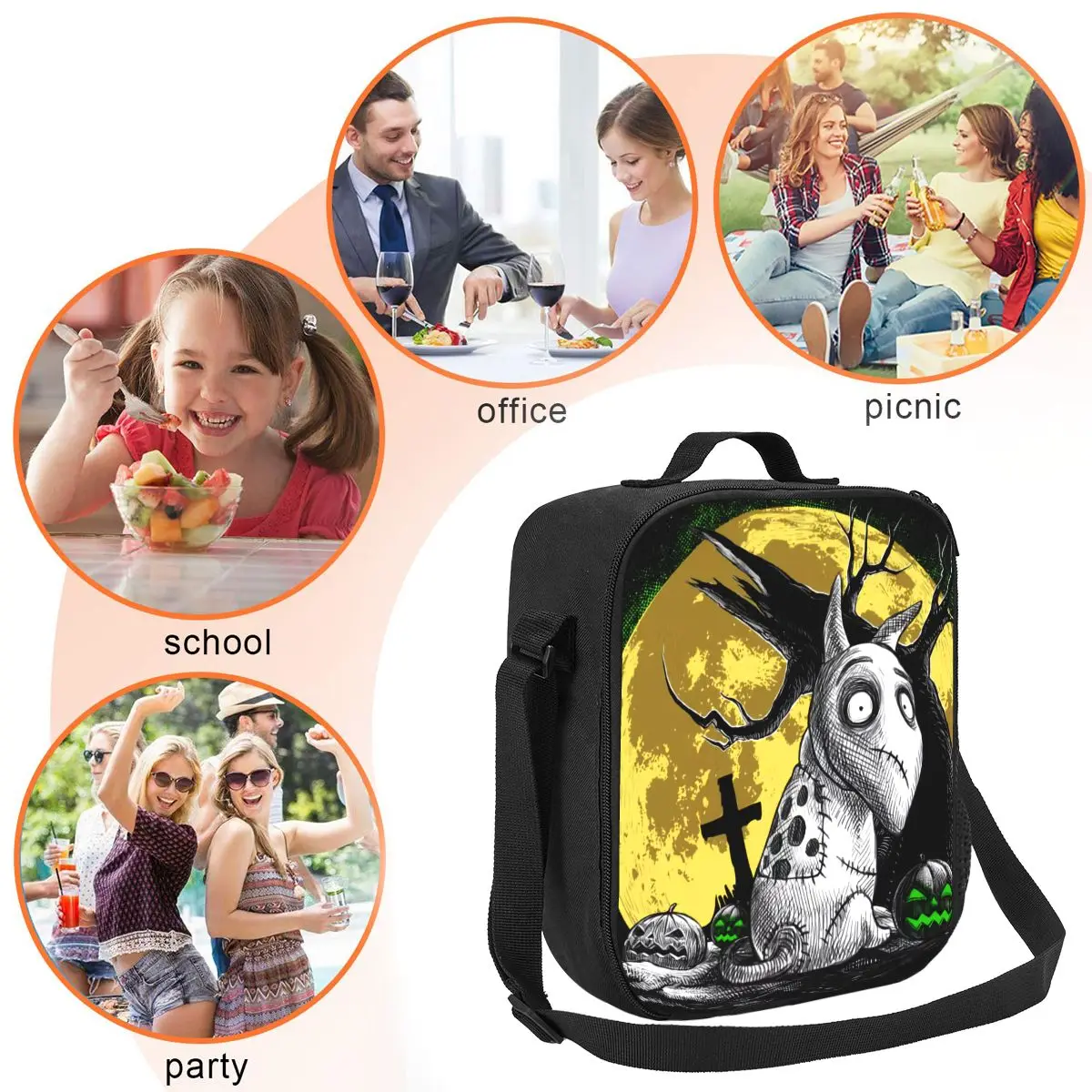 Изготовленный на заказ Хэллоуин французский спальный Ланч-бокс для собак