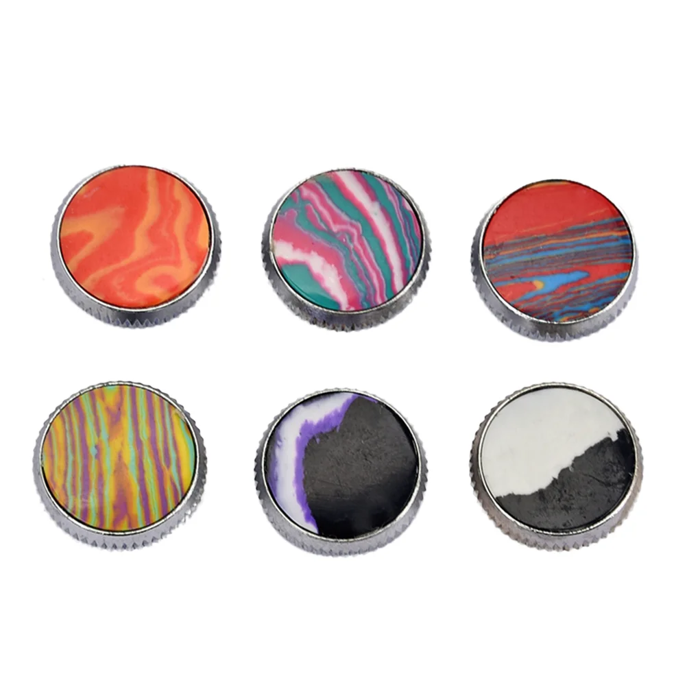 

6 шт. труба Красочные камни Кнопки колпачки запасные части Аксессуары коллекция музыкальных инструментов