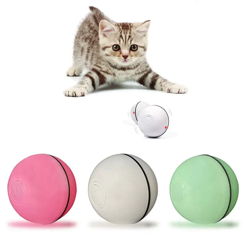

Умная игрушка для кошки интерактивные электронные самовращающийся рулон мяч с светильник Домашнее животное кошка, игры игра игрушка автом...