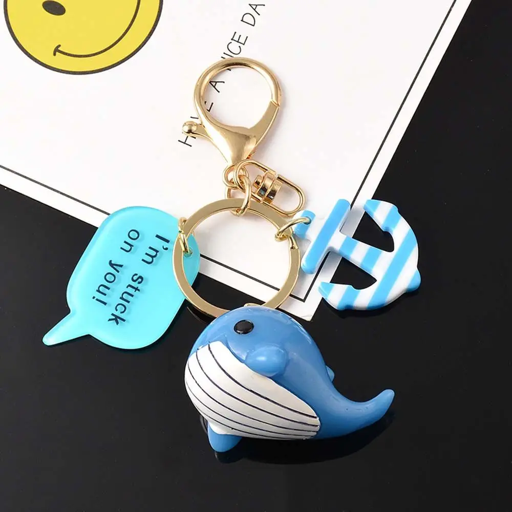 

Three-Dimensional Car Pendant Gift Toy Bag Charm Alloy Key Rings Dolphin Key Chain Whale Keychain Keyring Ornaments