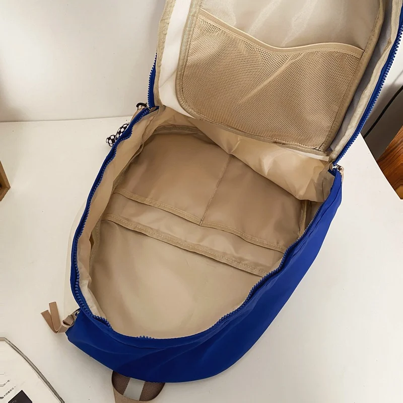 TRAVEASY Nylon Women Travel Backpack Middle Schoolbags Teenage Girls Cool Women Girls Ladies Bookbags Large Capacity Solid Color