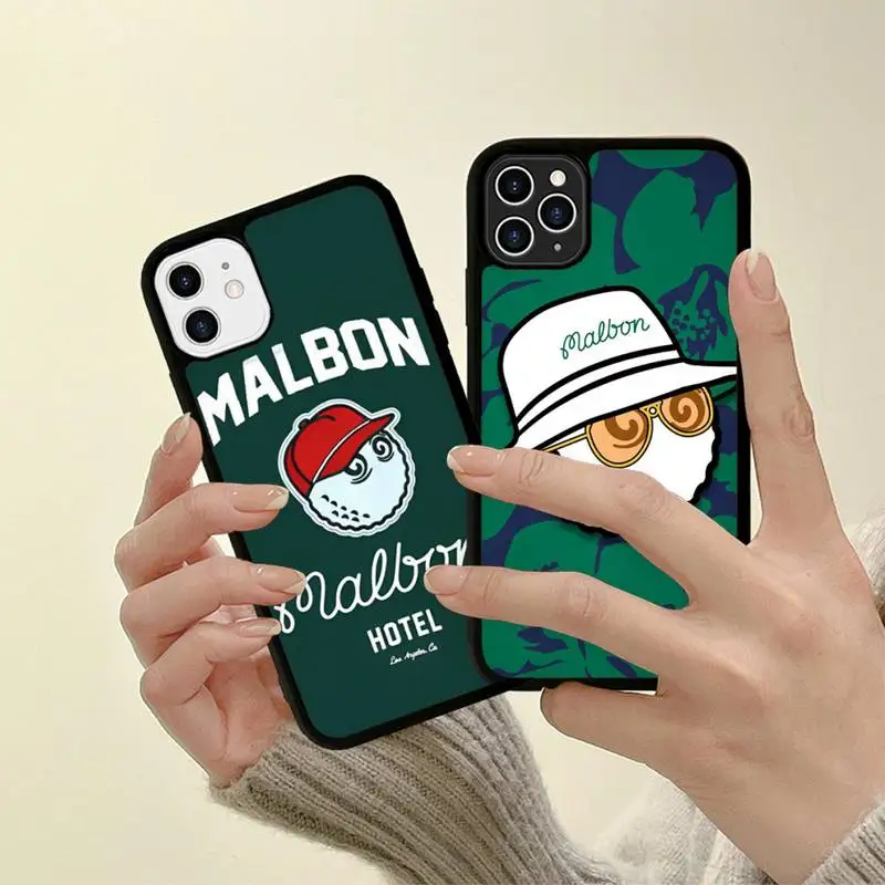 

Golf Style Design-M-Malbons Phone Case Silicone PC+TPU Case for iPhone 11 12 13 Pro Max 8 7 6 Plus X SE XR Hard Fundas