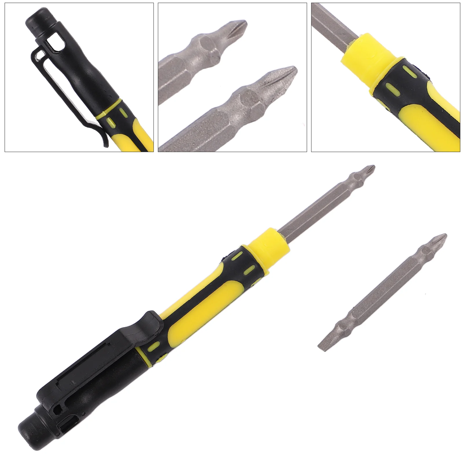 

4 Sets Pen Screwdriver Hand Tool 4 in 1 Pocket Screwdriver Mini Gadgets Supplies