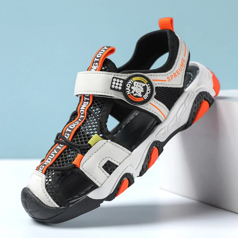 Сандалии для мальчиков 2022 дизайнерские детские летние пляжные туфли