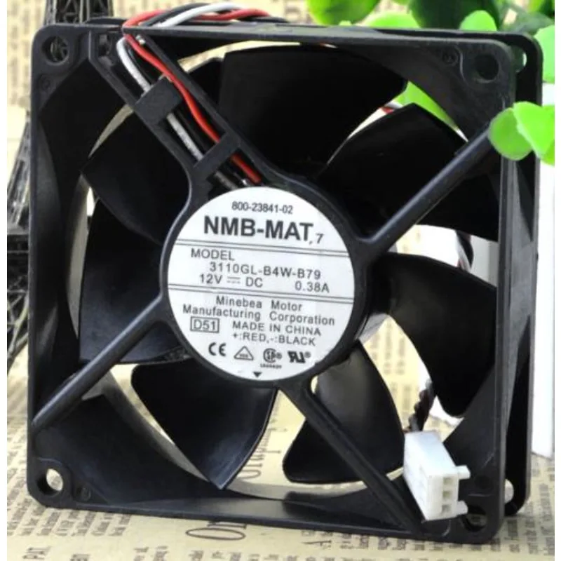 Новый вентилятор ЦП для NMB 3110GL-B4W-B79 DC12V 0.38A Cisco Switch 3-проводной охлаждающий вентилятор 8025 80x80x25 мм