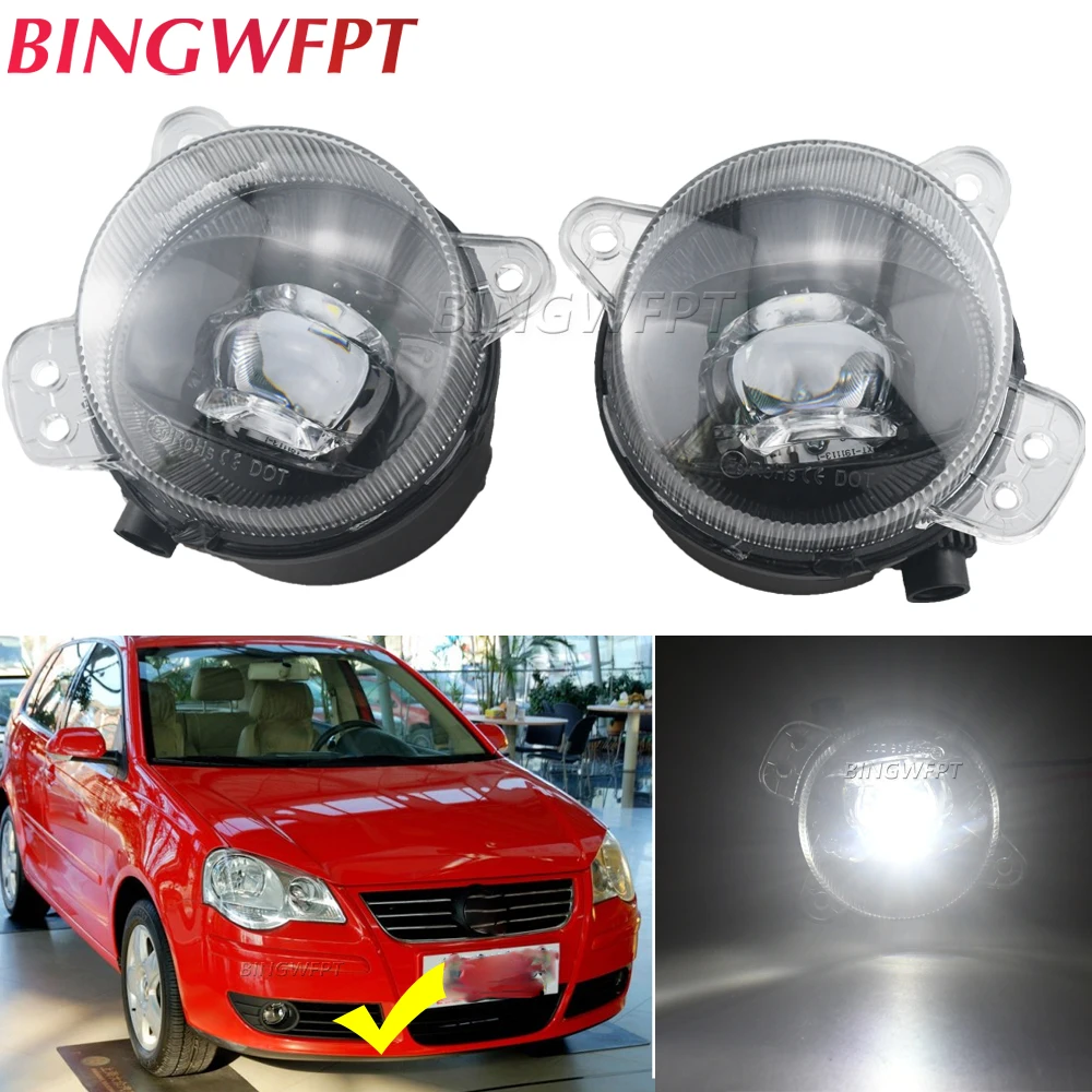 Дневные ходовые огни для Volkswagen VW Polo MK4 9N3 2005 2006 2007 2008 2009 2 шт.