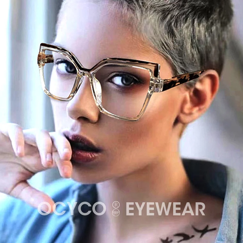 

TR90 Luxury Anti Blu-ray Cat Eye Sunglasses Women Fashion Irregular Sun Glasses Shades Lady Oculos De Sol UV400 Eyewear