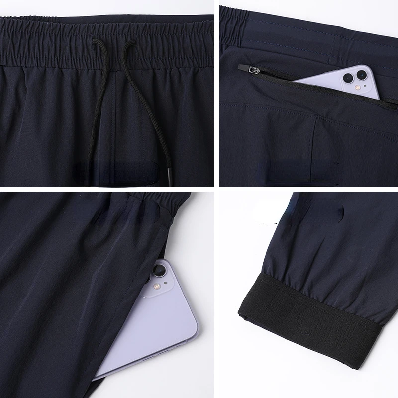 Lulu. Casual Sports Pants Men Woven Nylon Quick-drying Sweatpants Outdoor Running Harem Pants Fitness Training Bundle Foot Loose