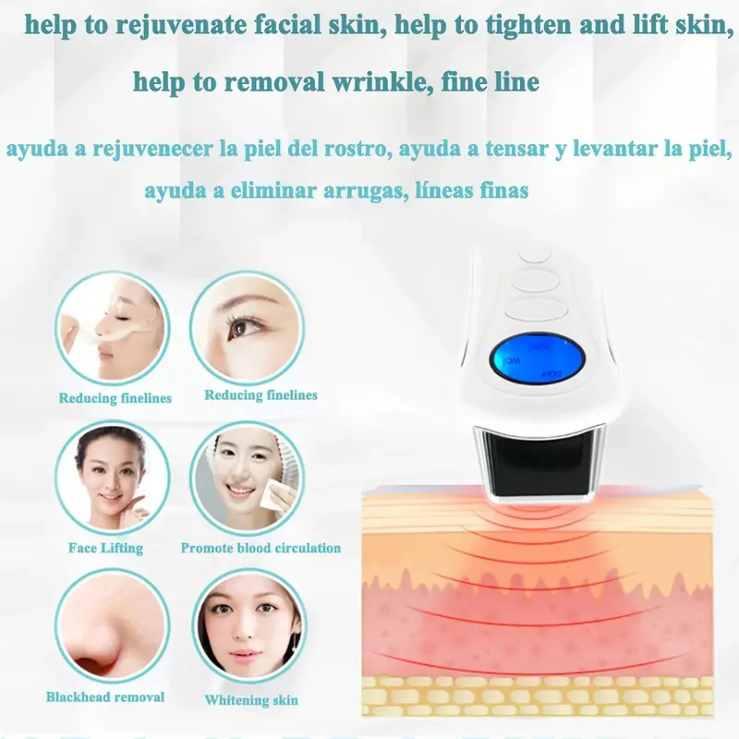 Электрический мини-портативный косметический инструмент для подтяжки лица -