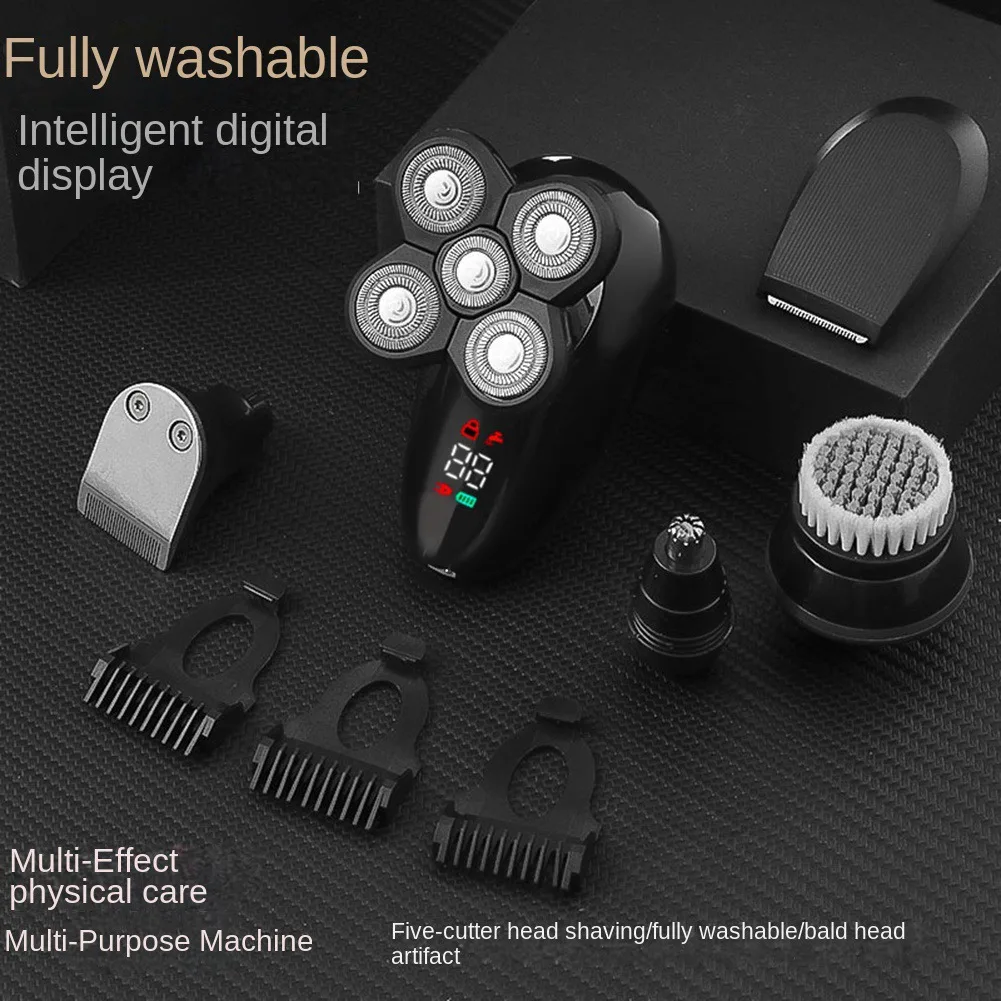Электрическая бритва для мужчин лысины светодиодный дисплей триммер волос в