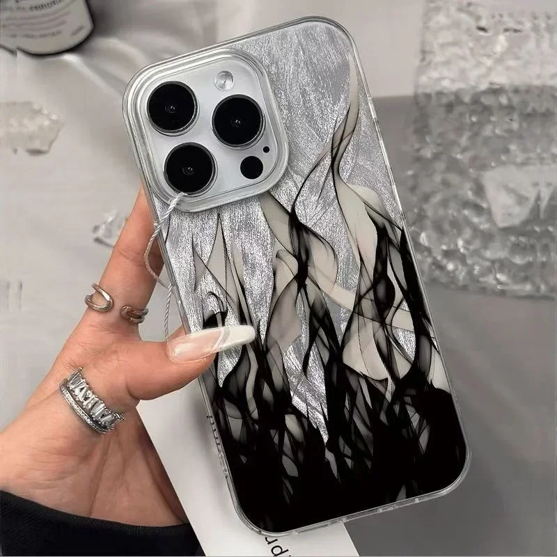 Фото Модный чехол Fire Flame для Xiaomi Redmi Note 12 11 10 13 14 Pro Plus 4G 5G 14C 13C 11S 10S 12S 4G с посеребренной твердой задней крышкой №3
