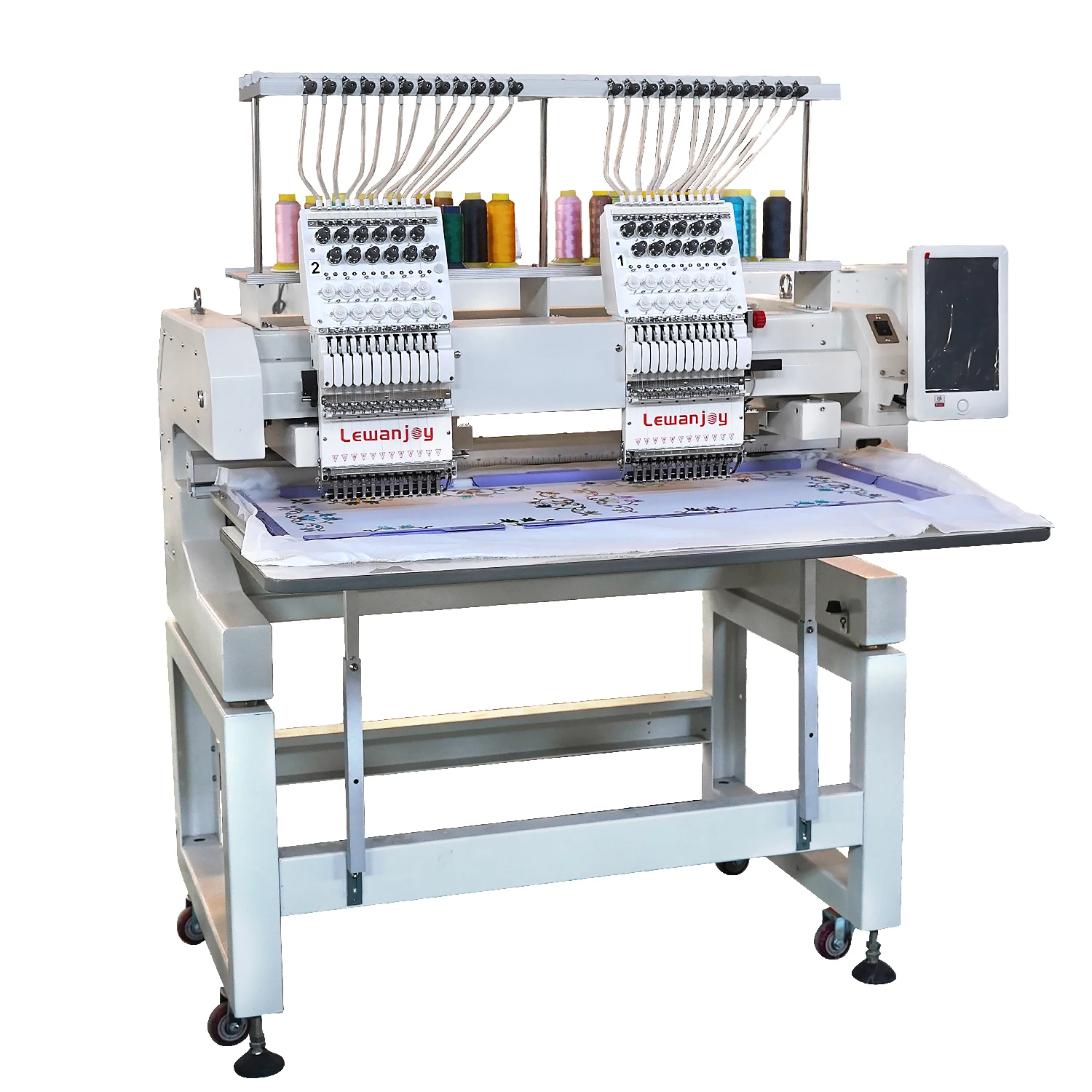 Fast Speed Industrial Embroidery Machine Two Heads Multifunctional 5 Years Warranty Free Spare Parts