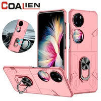 coalien shockproof armor phone case for huawei p50 pocket strong anti fall bracket ring folding cover for huawei p50 pocket