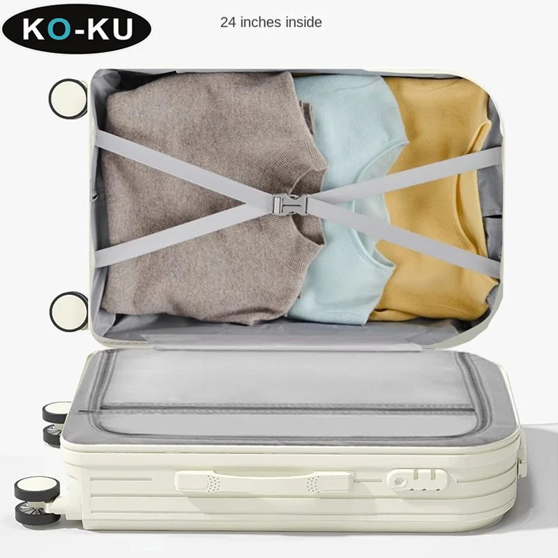 Багажный комплект KO-KU многофункциональный Женский Дорожный чемодан для