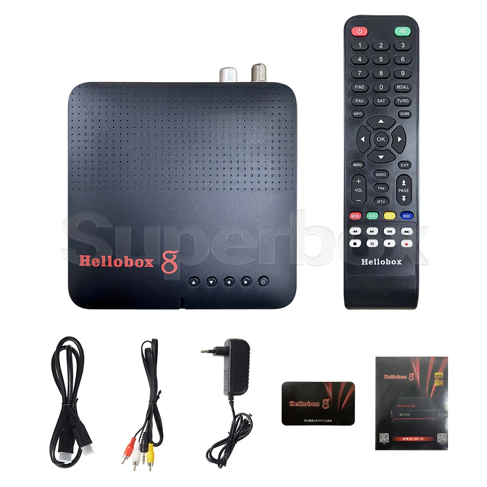 Hellobox 8 DVB плеер Hellobox8 Auto-PowerVu встроенный WiFi DVB-S2 S2X T2/C H.265 HEVC | Электроника