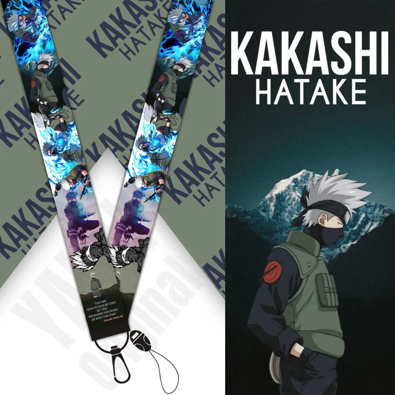 

Naruto Anime Kakashi Keychain Anime Peripheral Backpack Pendant Mobile Phone Strap Work ID Card Lanyard Cartoon Jewelry Gift