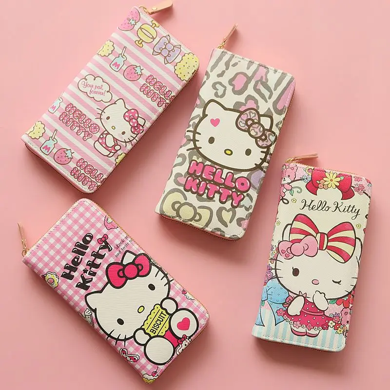 

Аниме Hello Kitty, кошелек для монет, женская сумка Sanrios, вечерняя сумка-конверт, женские повседневные клатчи, новинка 2023, Женский кошелек-клатч