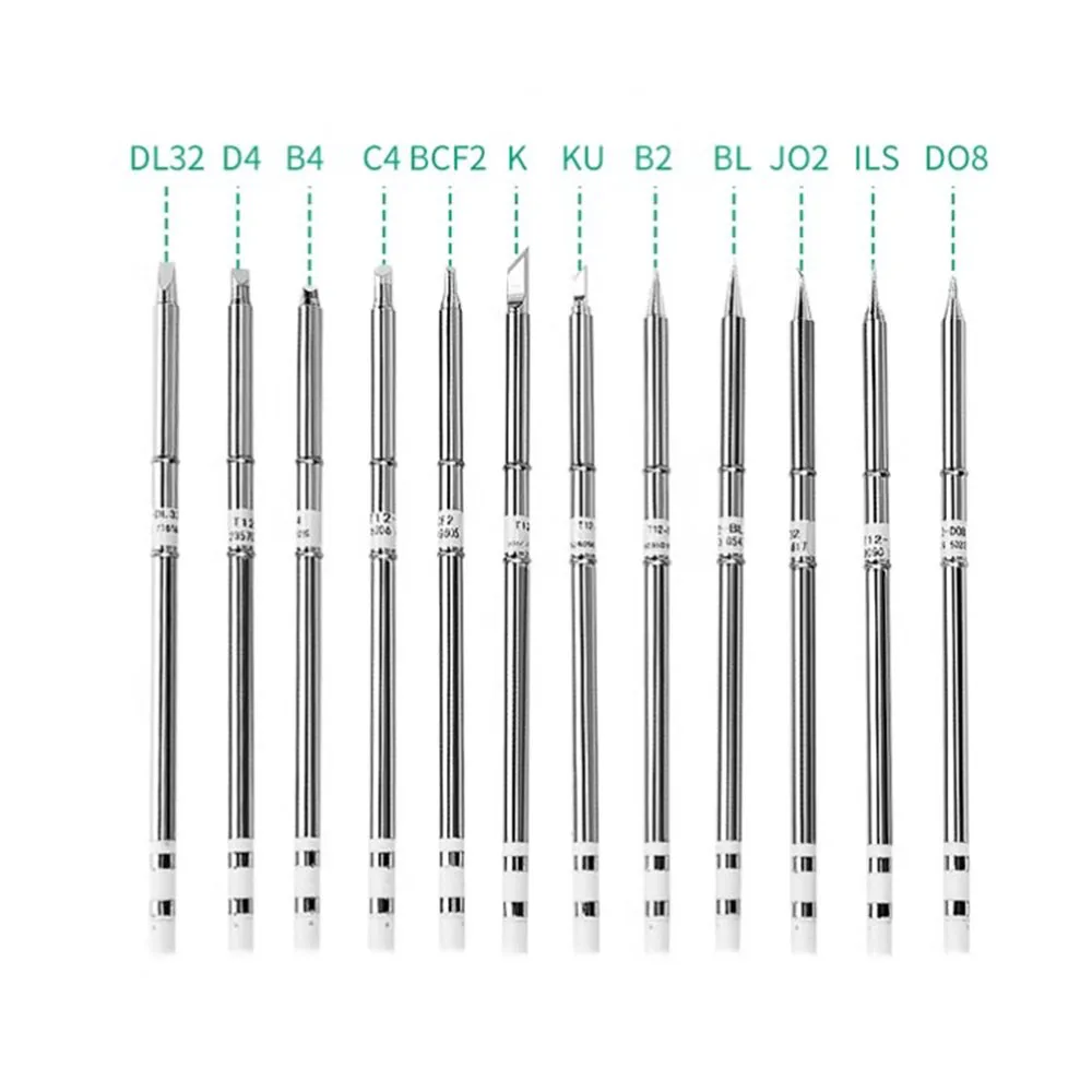 

Наконечники для паяльника T12, запасные наконечники для электрического паяльника T12- B I K D24 D12 KU BCM2 D4 D52 J02 JS02 BC3 CF4 KF KL