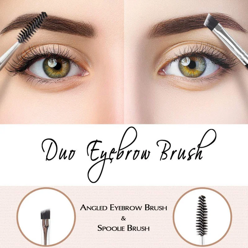 

1pcs Two -headed Eyebrow Brush Spiral Diagonal Corner Makeup Brush Wood Handle Easy To Carry Beautiful Makeup Tools Beauty