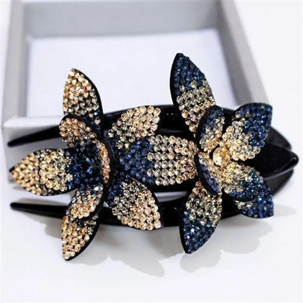 

Rhinestone Unique Great Stickiness Headgear Clip Luxurious Hairpin Stainless Hair Decoration