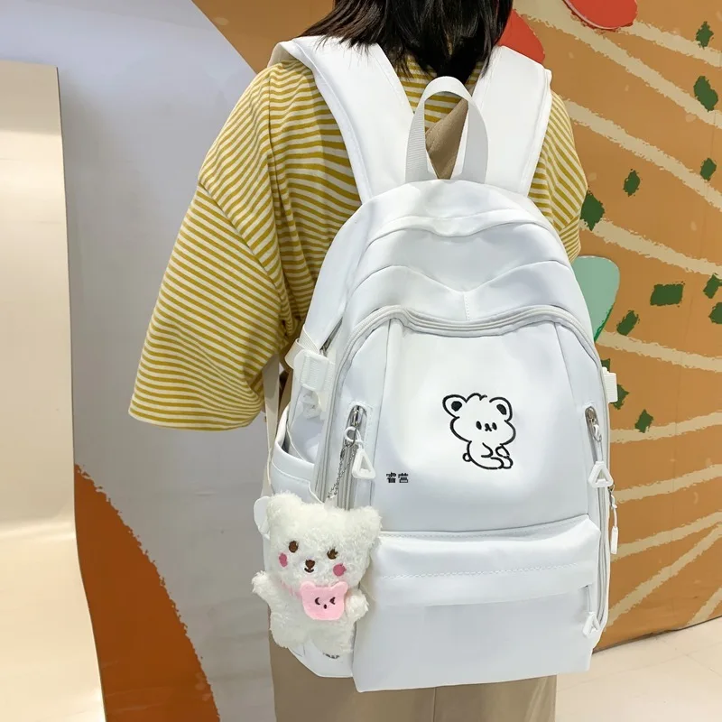 

Women's Backpack Canvas Female School Backpacks Class Bags for Girls 2023 Large Middle School Laptop Bagpack Mochila Feminina