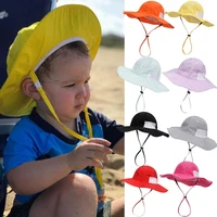 0 6 years boys sunhat girls cotton bucket hats children sun protection outdoor cap baby candy color panama caps 2022 summer