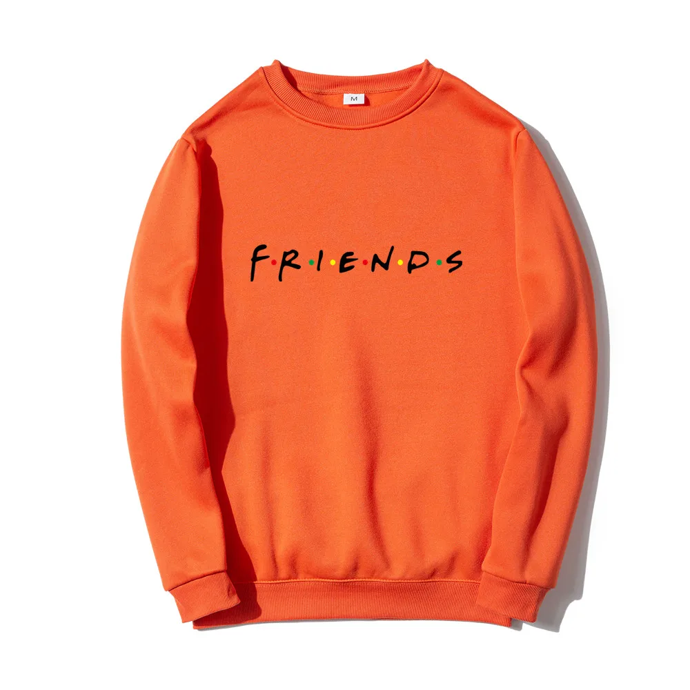 

He Jue Ying Friends Logo Hoodie Red Black Pink Sweatshirts Harajuku Aesthetic Long Sleeve Men Casual Fleece pullover Streetwear