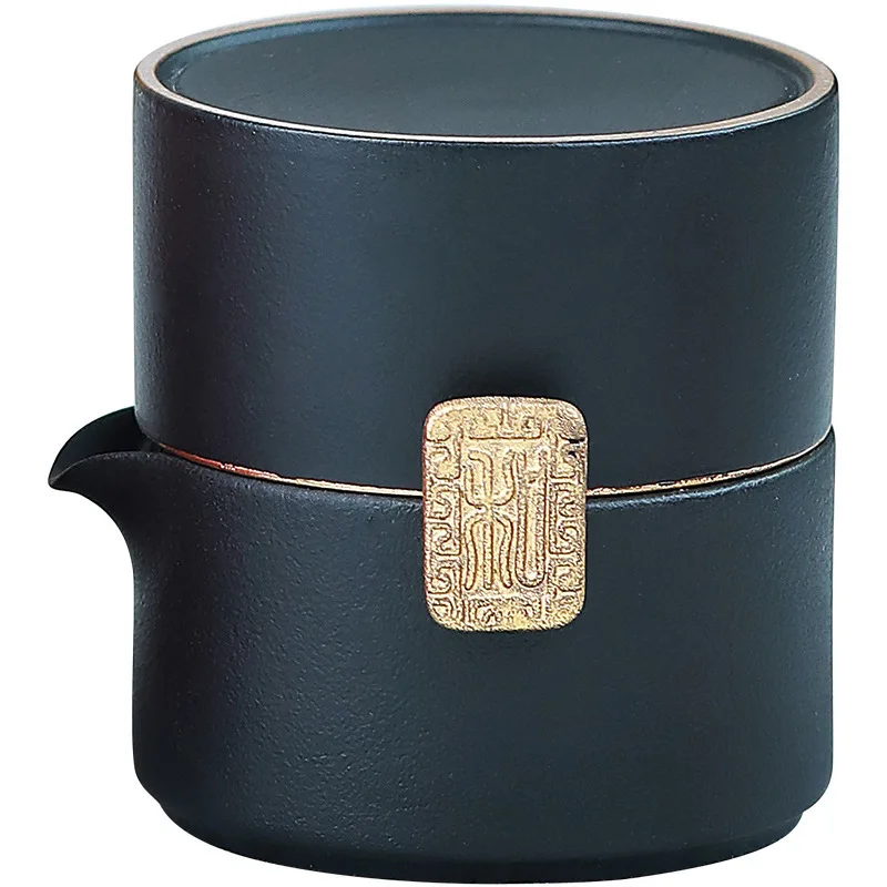 

Новинка 2023, керамический чайный горшок и чашка, стандартный чайный набор, портативный китайский чайный набор ручной работы, чайник и чашка
