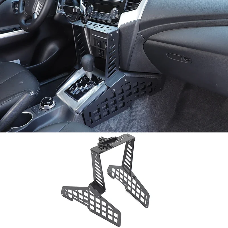 Фото Для Mitsubishi L200/Mitsubishi Triton 2019-2023 автомобильный держатель для телефона аксессуары из алюминиевого сплава автомобильная центральная платформа расширения переключения передач №3