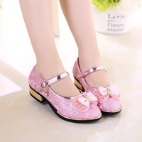 new baby girls sandals children shoes princess wedge sandals fashion pu leather sandals for girls bow non slip low heels eu26 37
