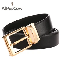 genuine leather belt for men 100 alps cowhide pin buckle jeans belts casual leisure luxury waist strap double sided designer
