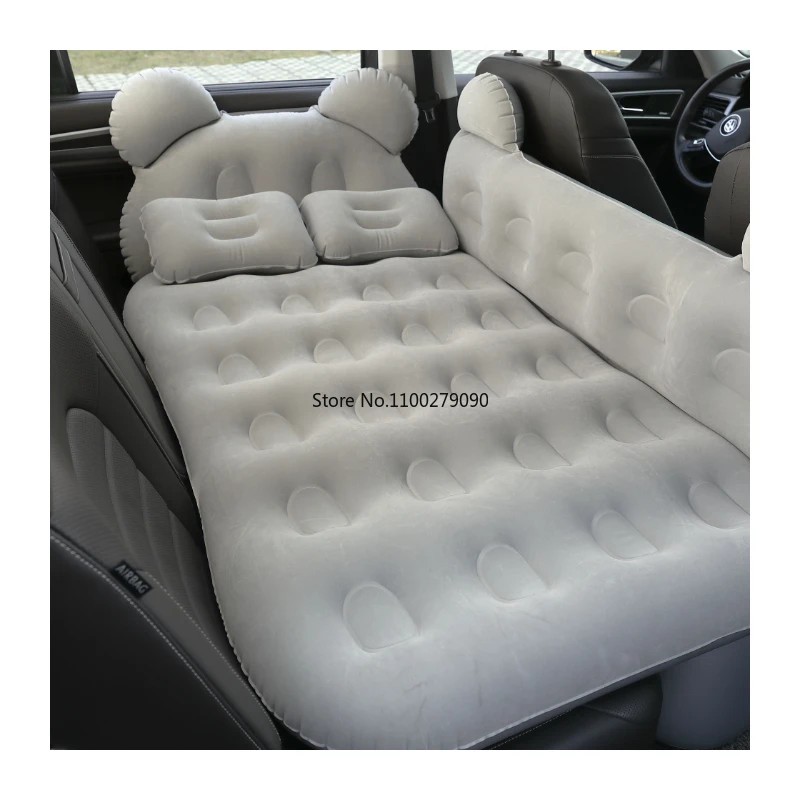 

Outdoor PVC Flocking Car Back Seat Air Mattress Camping Portable Durable Inflatable Portable Travel Bed Interior Accessories B