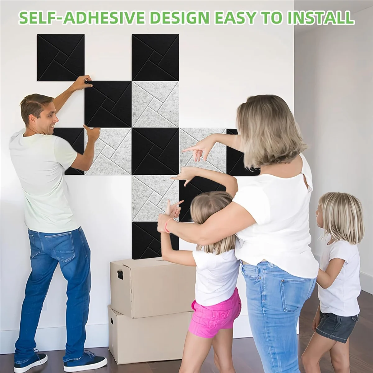 12 самоклеящихся акустических панелей звукоизоляционная акустическая пена