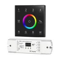 T14 2.4GHz RF RGBW PWM Constant Voltage Wall Mounted Touch Panel Controller AC100-240V DL-4 DMX512/RDM Decoder For RGBW Led Strp