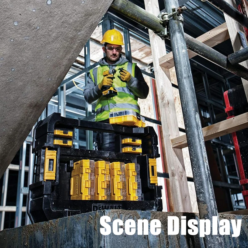 Системный кейс DEWALT DT70716-QZ TSTAK: штабелируемый, съемный, портативный, пластиковый, для хранения и переноски инструментов (art.: 3920dc281abab) - 3920dc281abab